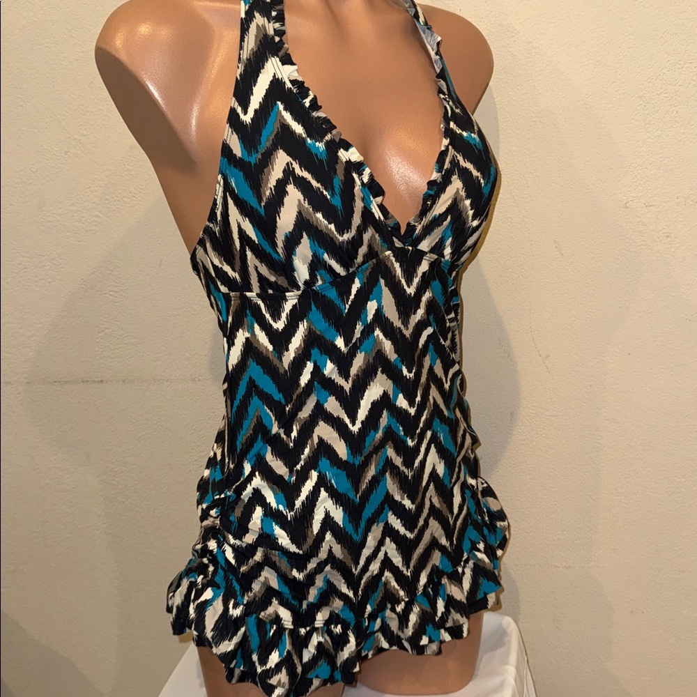 NWT Eco Swim one piece halter swimsuit swim dress size 8